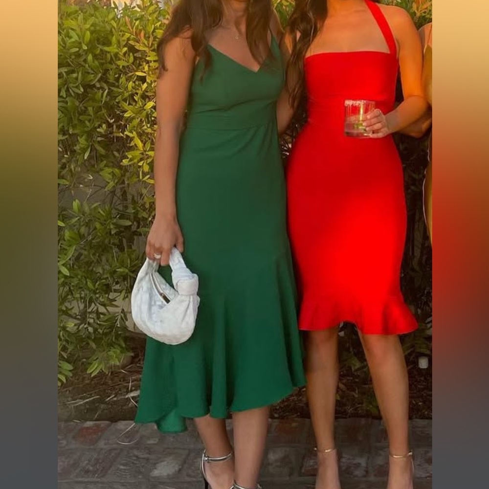 Banana Republic Green Sleeveless Midi Dress